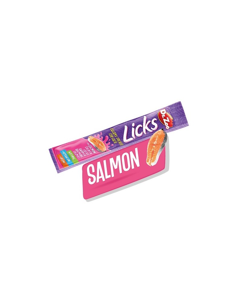 Dr.Zoo snack gato licks Salmón 4x15 gr