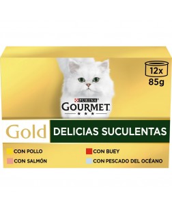 Gourmet húmedo gato delicias Suculentas pack 12x85 gr