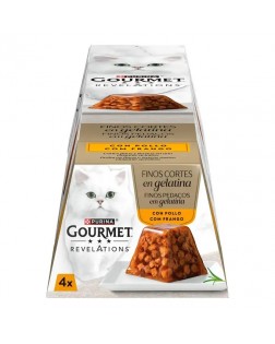 Gourmet húmedo gato Revelations pollo gelatina 4x57 gr